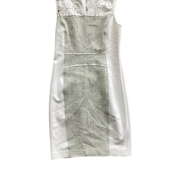 Elie Tahari Anya Mixed Media Spring Summer Business Sheath Size 8 Dress - Picture 4 of 10